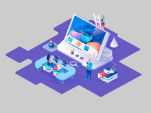 Online Class Illustration