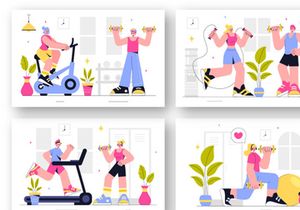 9 Fitness and Gym Illustration