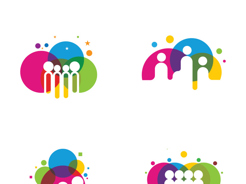 Colorful Pulse logo design concept vector. People Beat logo Template
