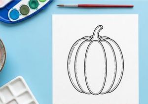 Cute pumpkin illustration for autumn decor. Perfect for seasonal design projects.
