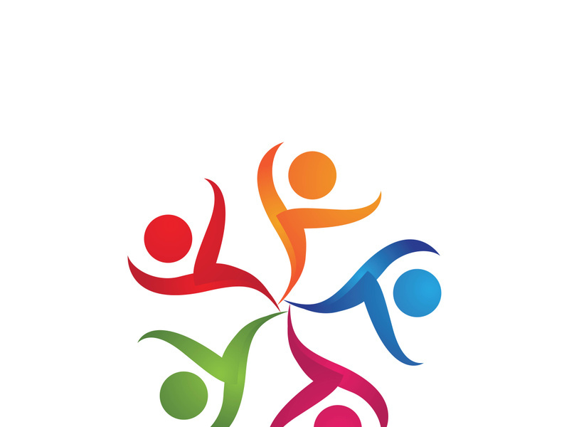 Community people logo network and social icon design template