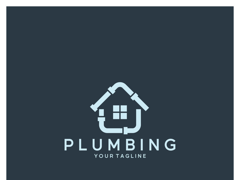 Plumbing logo vector design template. water pipe logo design.Leaking water logotype,Design Concept, Creative Symbol, Icon
