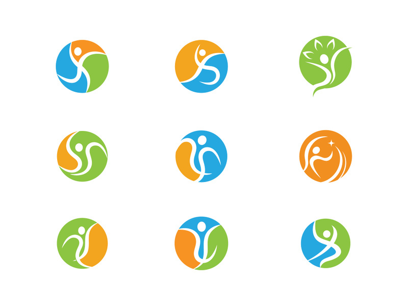 Human character logo sign