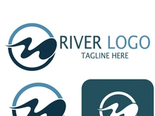 River Logo vector icon illustration design template