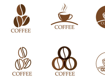 Coffee bean logo vector preview picture