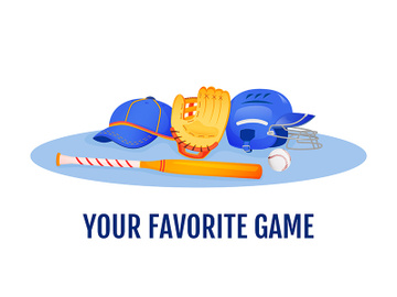 Your favorite game flat concept vector illustration preview picture