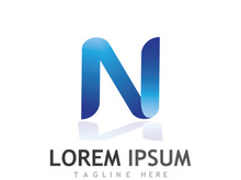 initial letter N logo with modern concept.