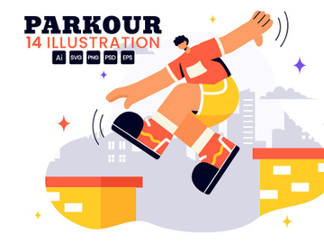 14 Parkour Sports Illustration preview picture