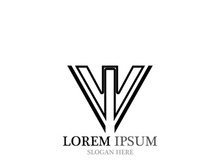 V Logo Template vector
