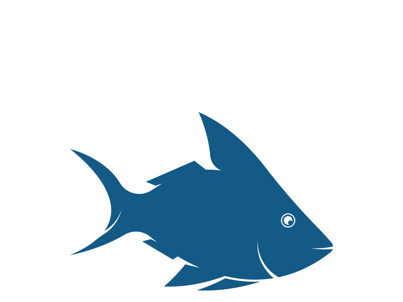 Fish logo icon template creative vector symbol