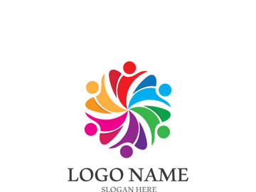 people group and community logo icon illustration design vector preview picture