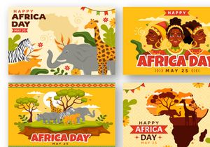16 Happy Africa Day Illustration