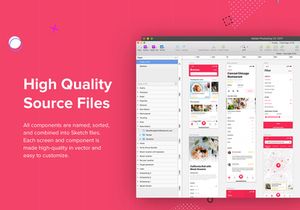 Food ordering & Delivery UI Kit for SKETCH