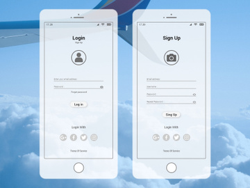 Mobile App Sing-In and Sign Up Page Template Design preview picture