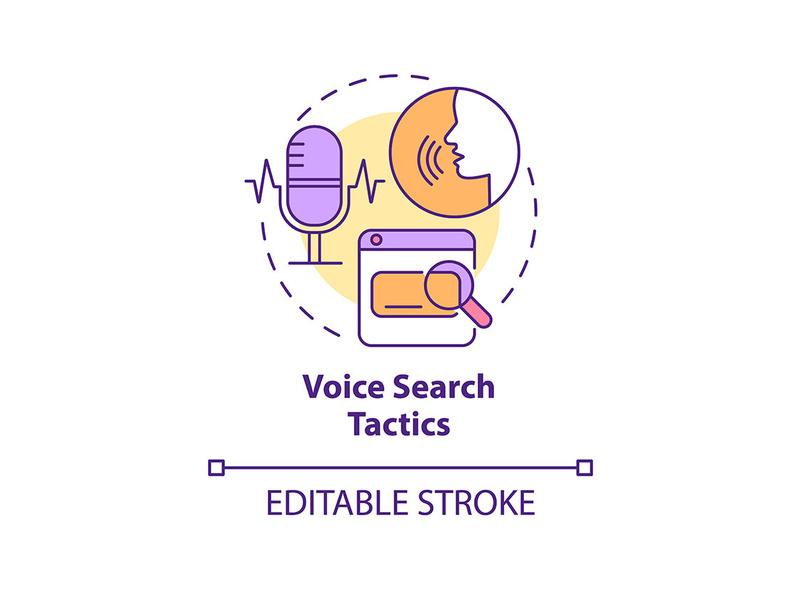 Voice search tactics concept icon