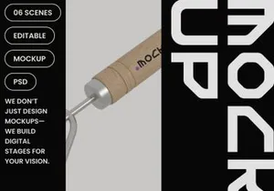 Hand Garden Fork Mockup