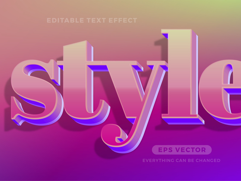 Fashion editable text effect style vector template