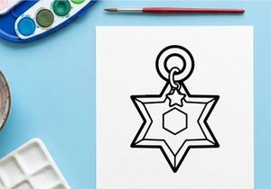 Jewish Star of David pendant on silver chain. Minimalist religious symbol necklace for faith and heritage jewelry design.