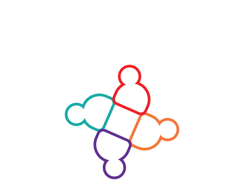 Community, network and social icon design template