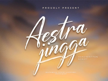 Aestra Jingga | Handwritten Script preview picture