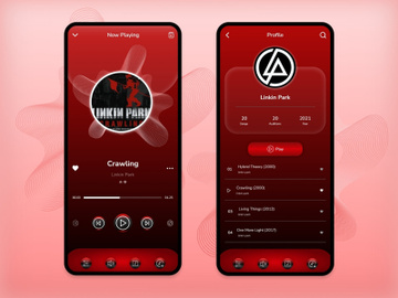 Music Player App Template Design Concept preview picture