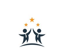 People star logo design to achieve a success or dream.