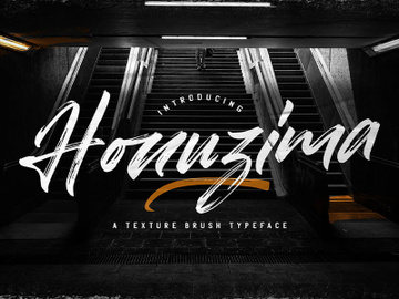Honuzima - Handbrush Script Font preview picture