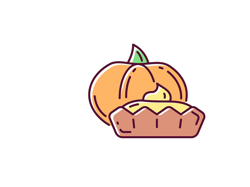 Pumpkin tartlet RGB color icon