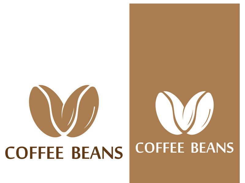 Premium coffee bean logo design.