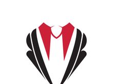 Classic tie icon and suit fashion man logo design