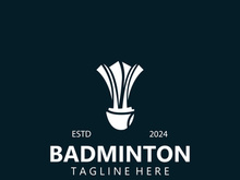 Badminton Shuttlecock logo icon design for Sport Badminton Championship club competition