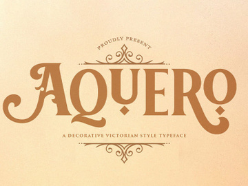 Aquero - Victorian Decorative Font preview picture