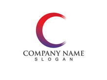 C Circle ring logo Template vector icon