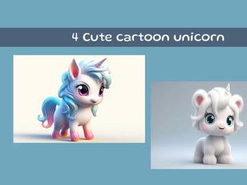 Cute cartoon unicorn preview picture