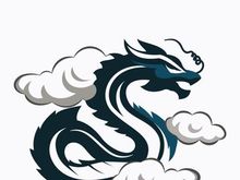 Dragon logo art illustration