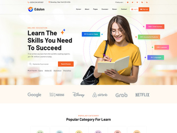 Online Education And LMS PSD Template preview picture