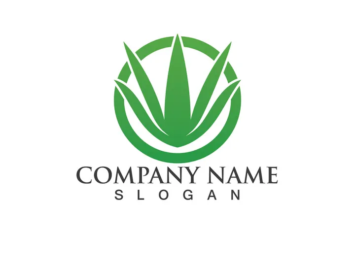 Aloe vera logo vector ilustration template