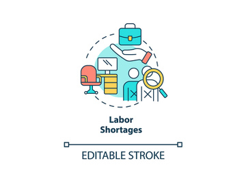 Labor shortages concept icon preview picture
