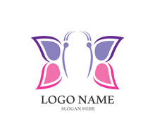 Butterfly logo icon vector design illustration