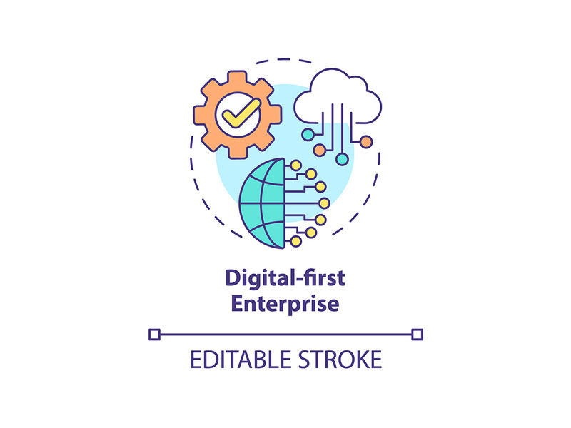 Digital-first enterprise concept icon