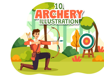 10 Archery Sport Illustration