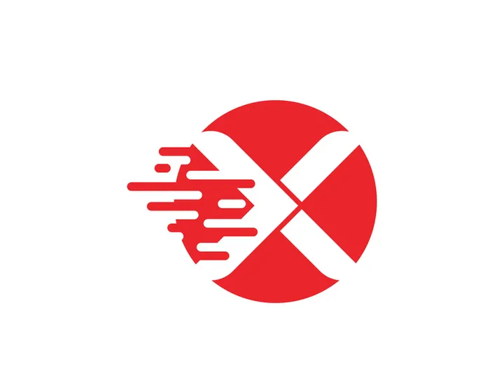 X Letter Template icon illustration