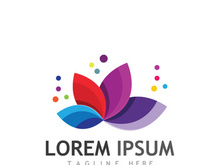 Colorful lotus flower logo design.