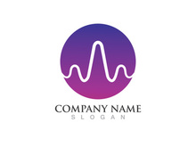 Sound wave equalizer logo vector