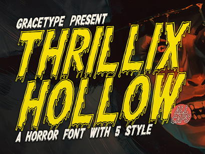 Thrillix Hollow | Horror 5 Style Font