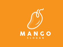 Mango Logo, Fruit Design Simple Minimalist Style