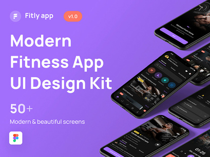 Modern Fitness App UI Design Kit