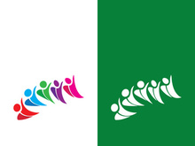 Community, network and social icon design template