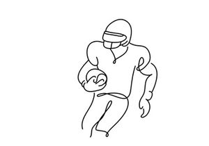 super bowl continuous drawing line art
