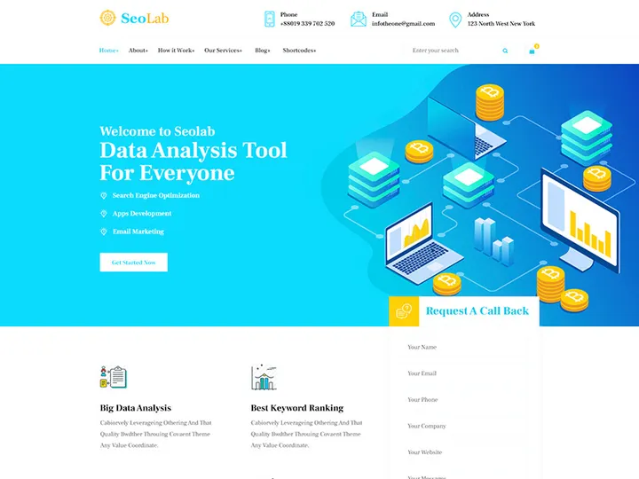 SEO & Digital Marketing Agency PSDTemplate